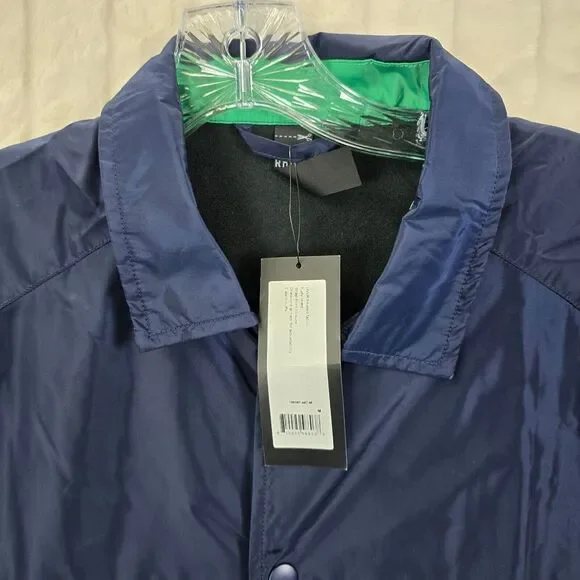 NWT Rhone Men's 100% Polyester Lined Snap Button Windbreaker Jacket Size M